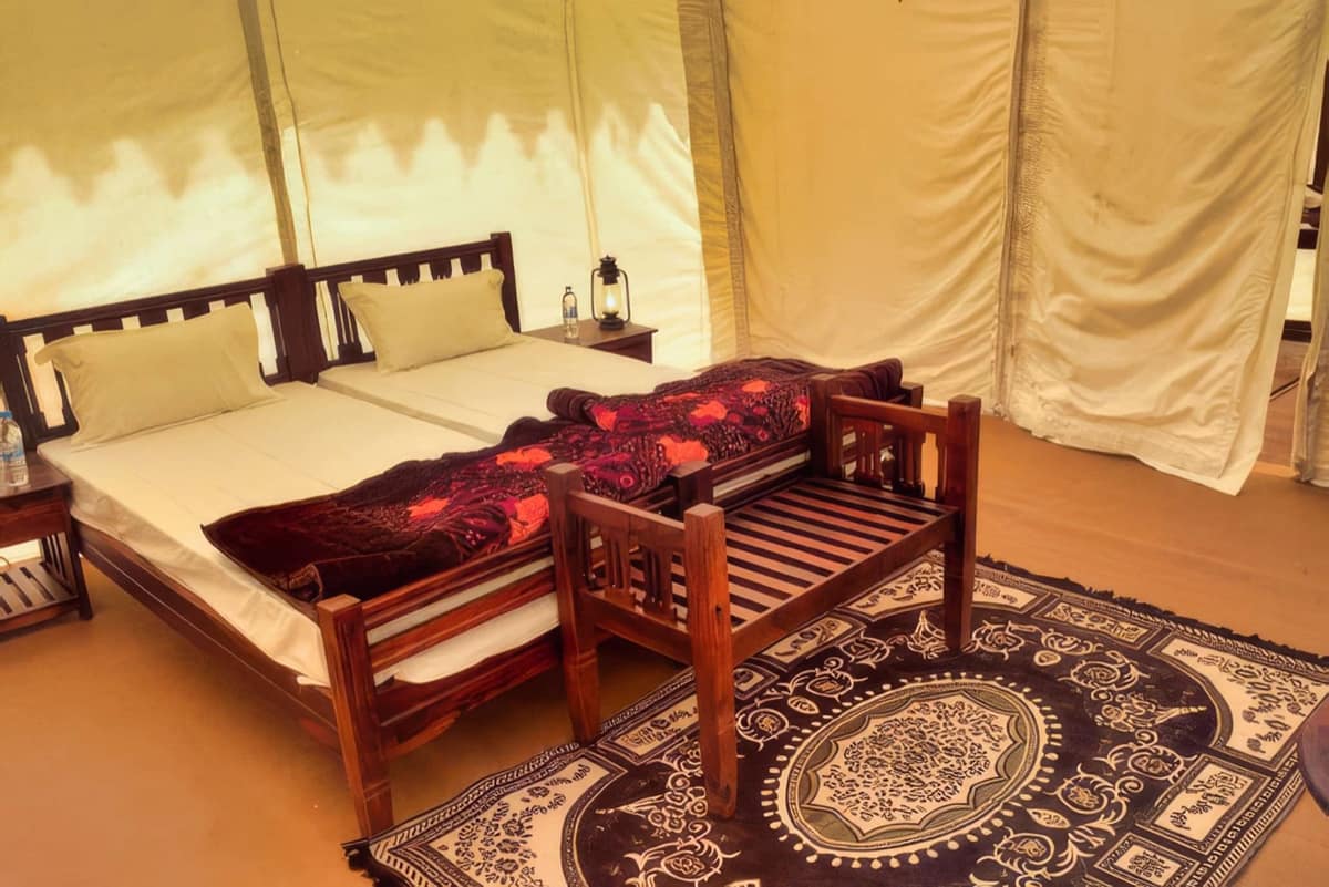 Deluxe Tent at a Pulp Hotels Kumbh camp