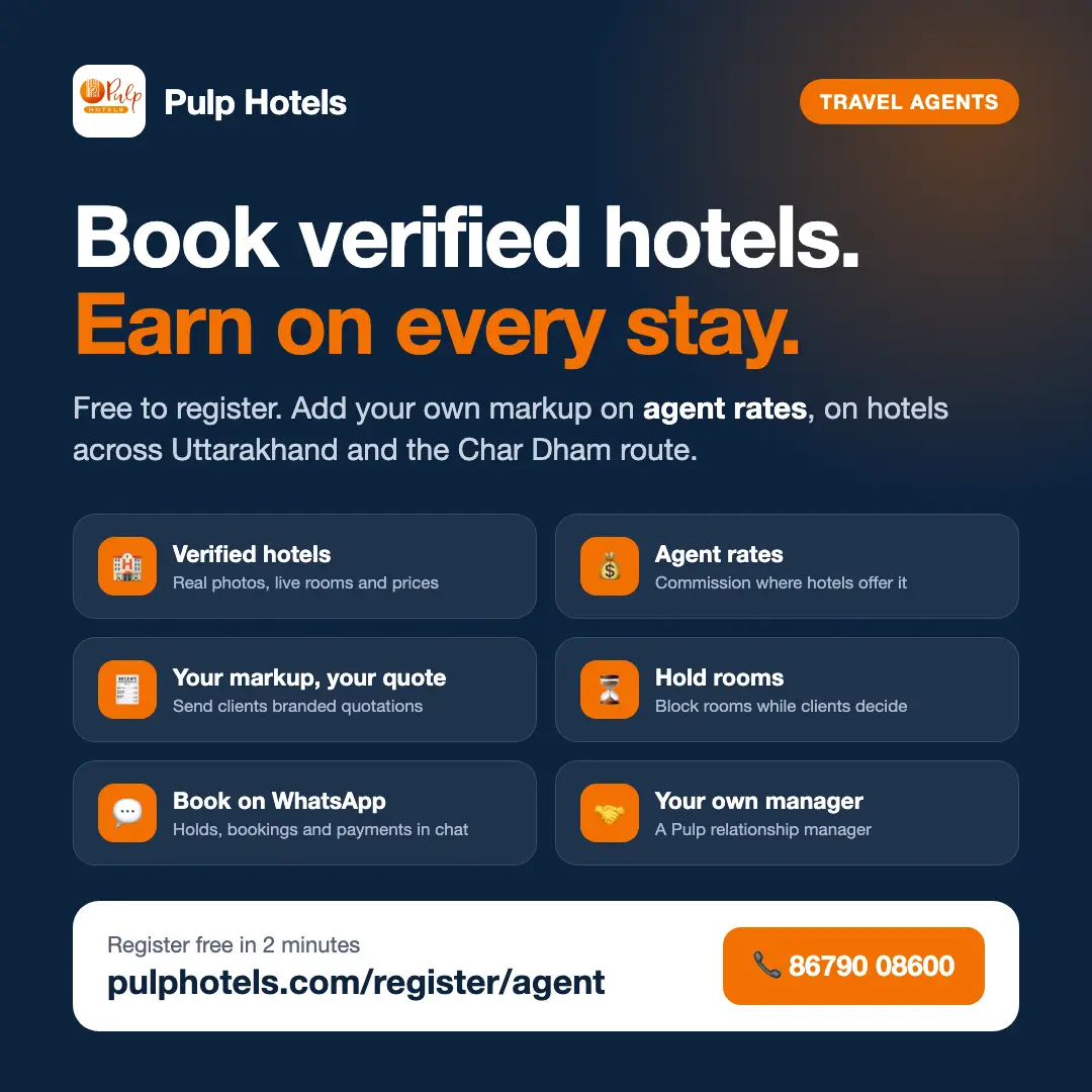 Pulp Hotels for travel agents: book verified hotels, earn on every stay